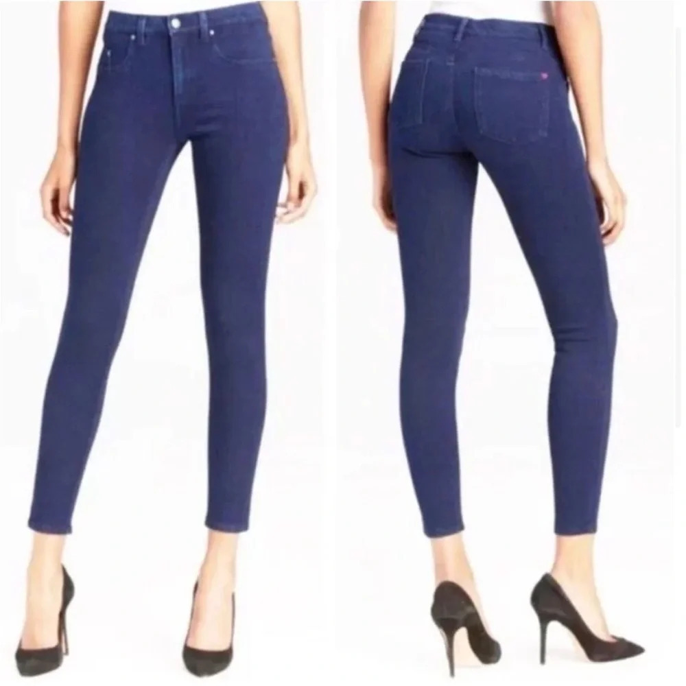 Spanx The Slim-X Super skinny Jeans Jegging High Waisted Blue Denim Dark Wash 29